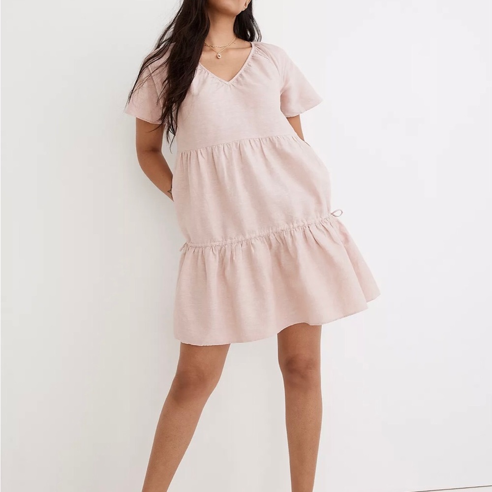 Madewell Linen Blend Lorelei Mini Dress